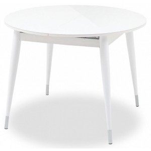 Стол обеденный Kenner Сидней-100 белый 1000, 1300x1000x760(SGR_ke-sydney-100r-white_glass_DUAL)