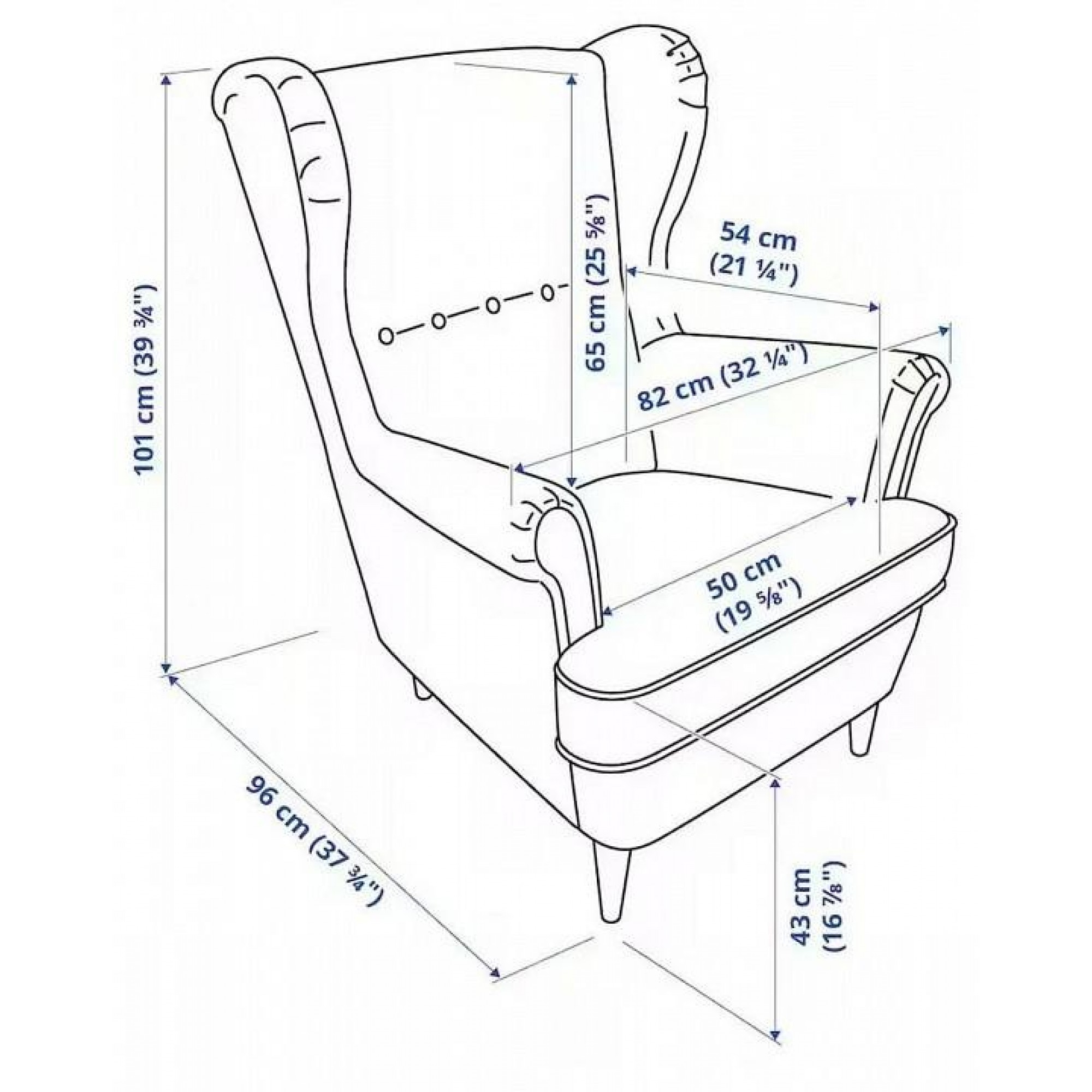 Кресло с пуфом Страндмон SMR_A3401571702