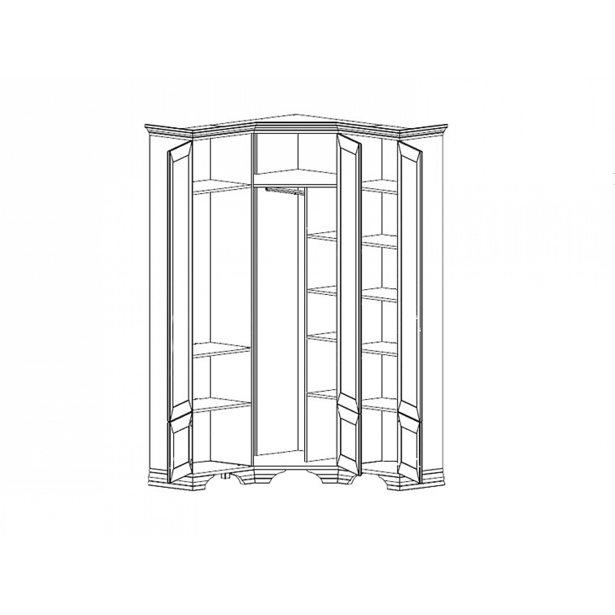 Шкаф платяной Кентаки S132-SZFN5D    BRW_00009868