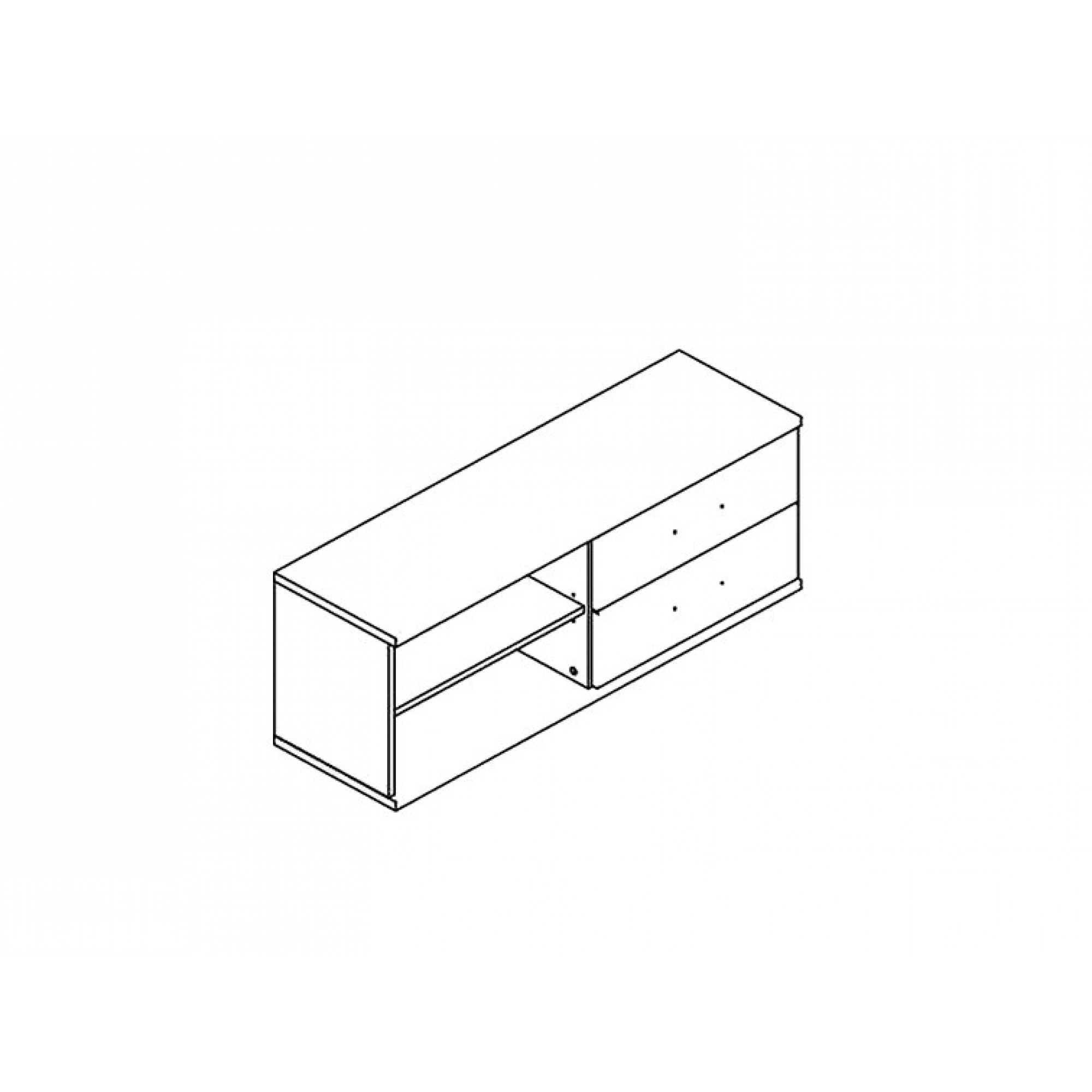 Тумба Хоумлайн KOM1D2S/4/11 древесина коричневая темная дуб 1100x330x450(BRW_00009373)