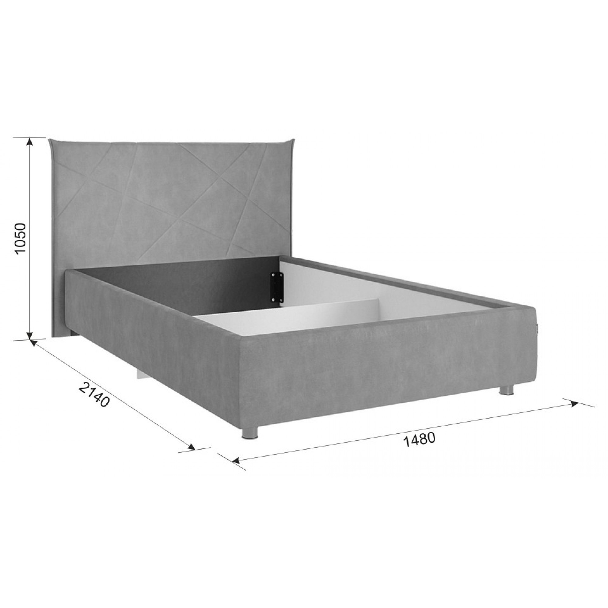 Кровать полутораспальная Квест    MBS_ZP-KM1-2-03-2076
