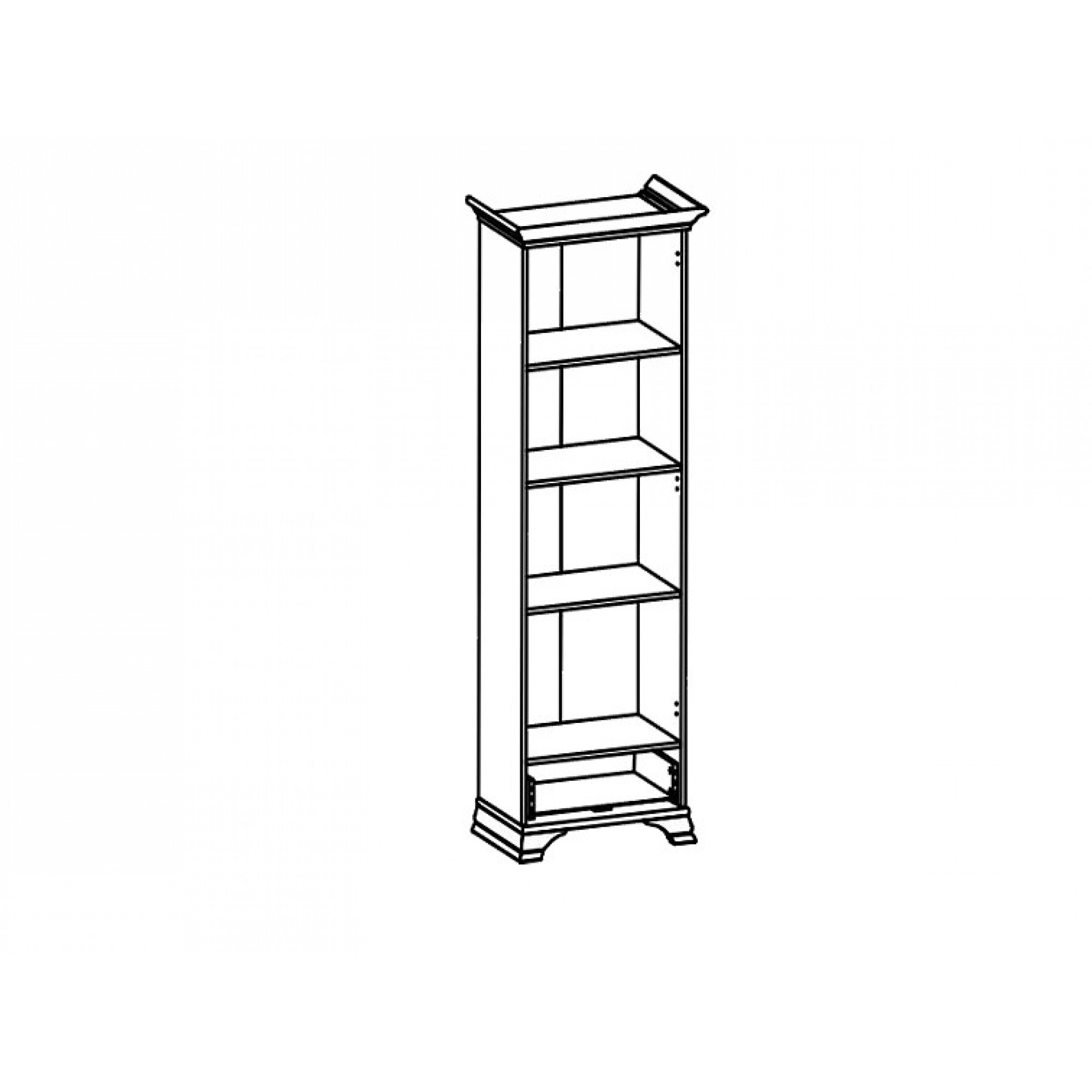 Шкаф для белья Кентаки S132-REG1D1S    BRW_00009811