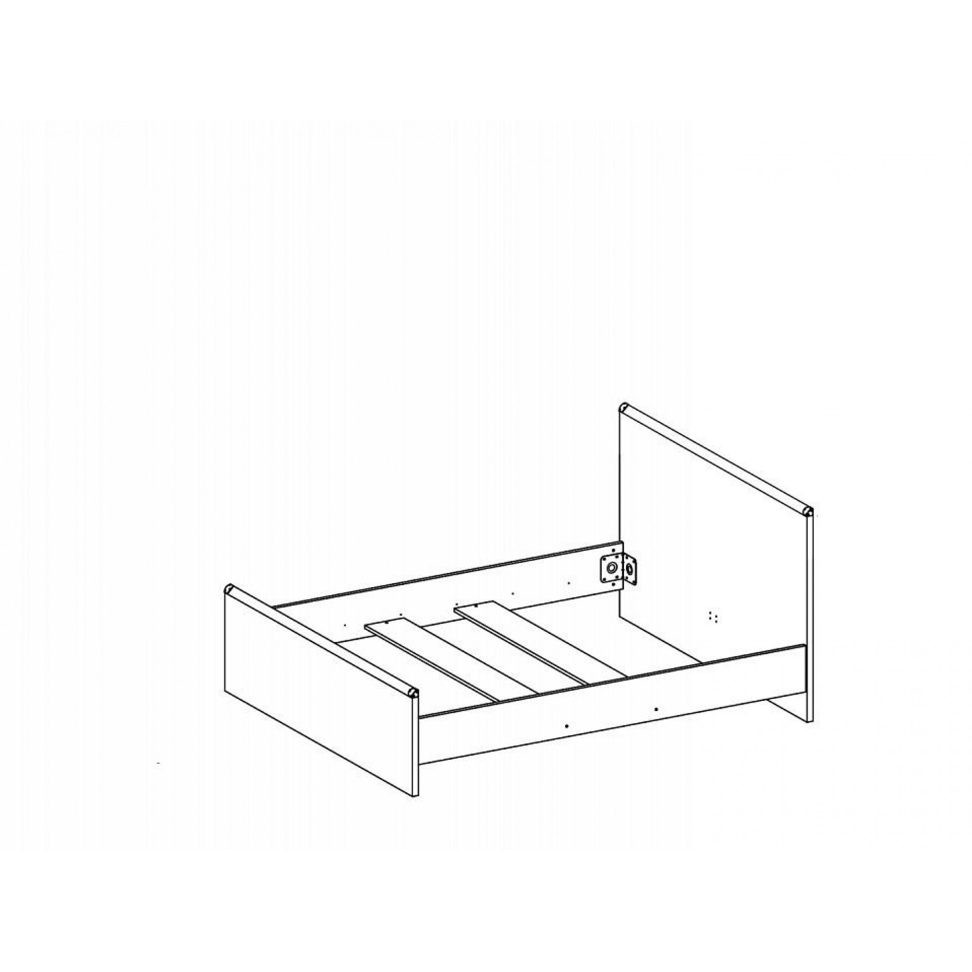 Кровать двуспальная Индиана JLOZ 160x200    BRW_70002546