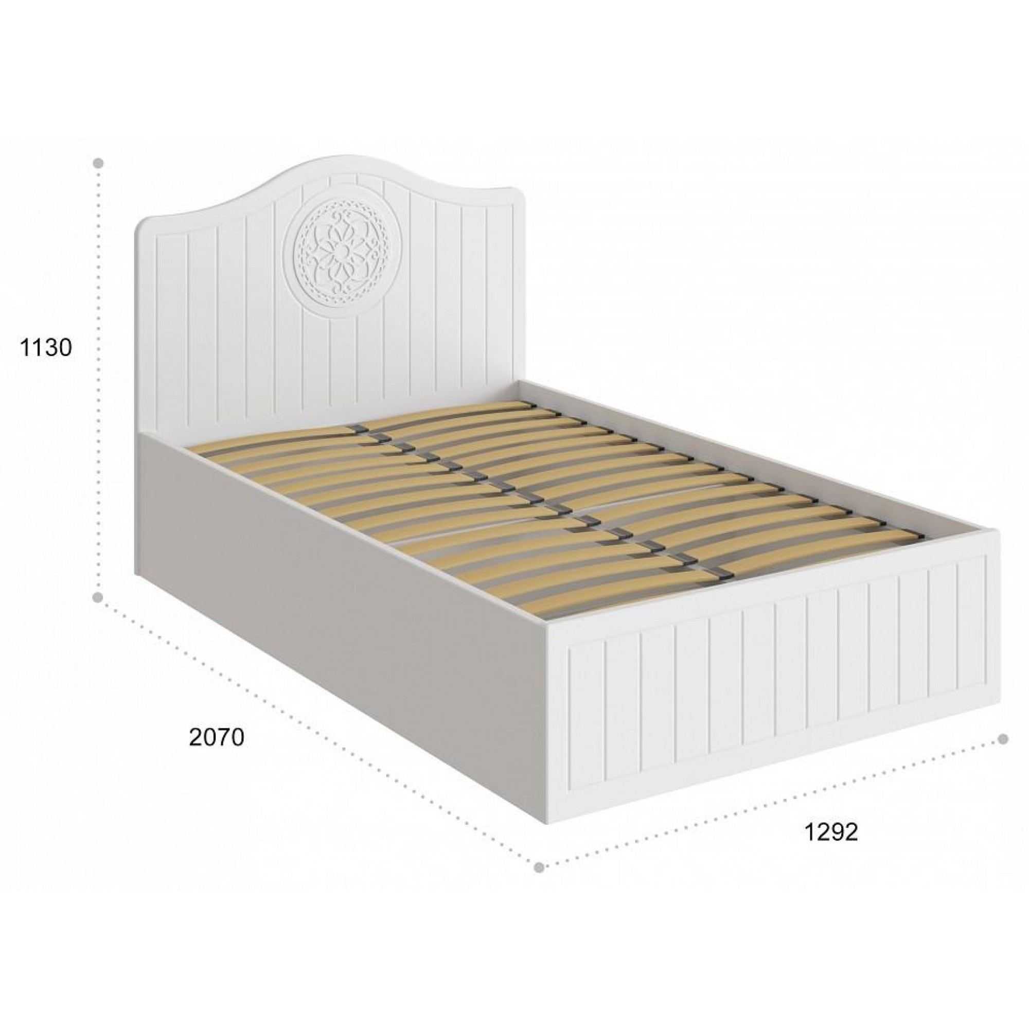 Кровать полутораспальная Монблан    KOM_MB-608K_2000-1200_system