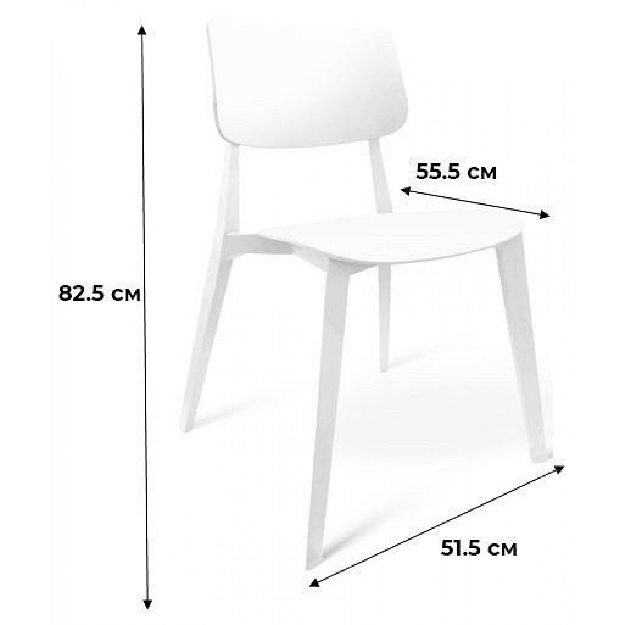 Стул Dario белый 515x555x825(RST_5101110)