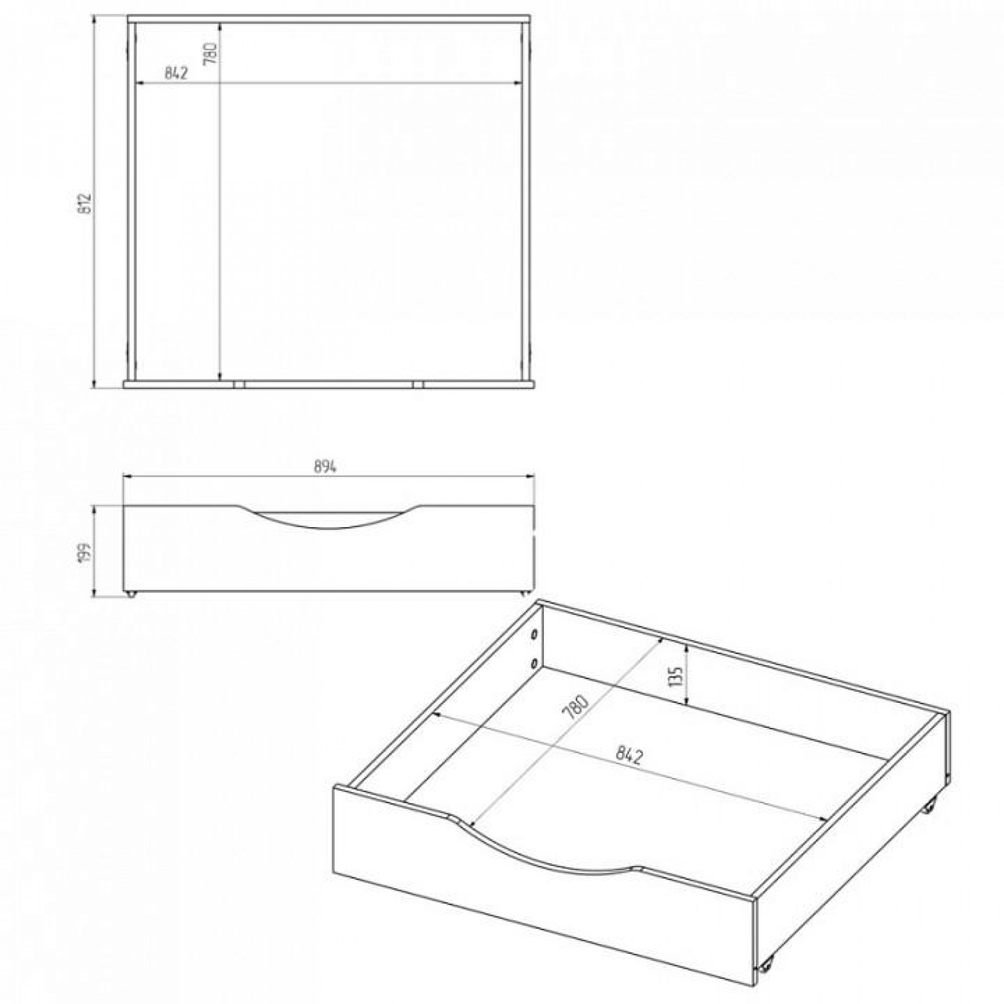 Ящик для кровати Belden    SVD_409220