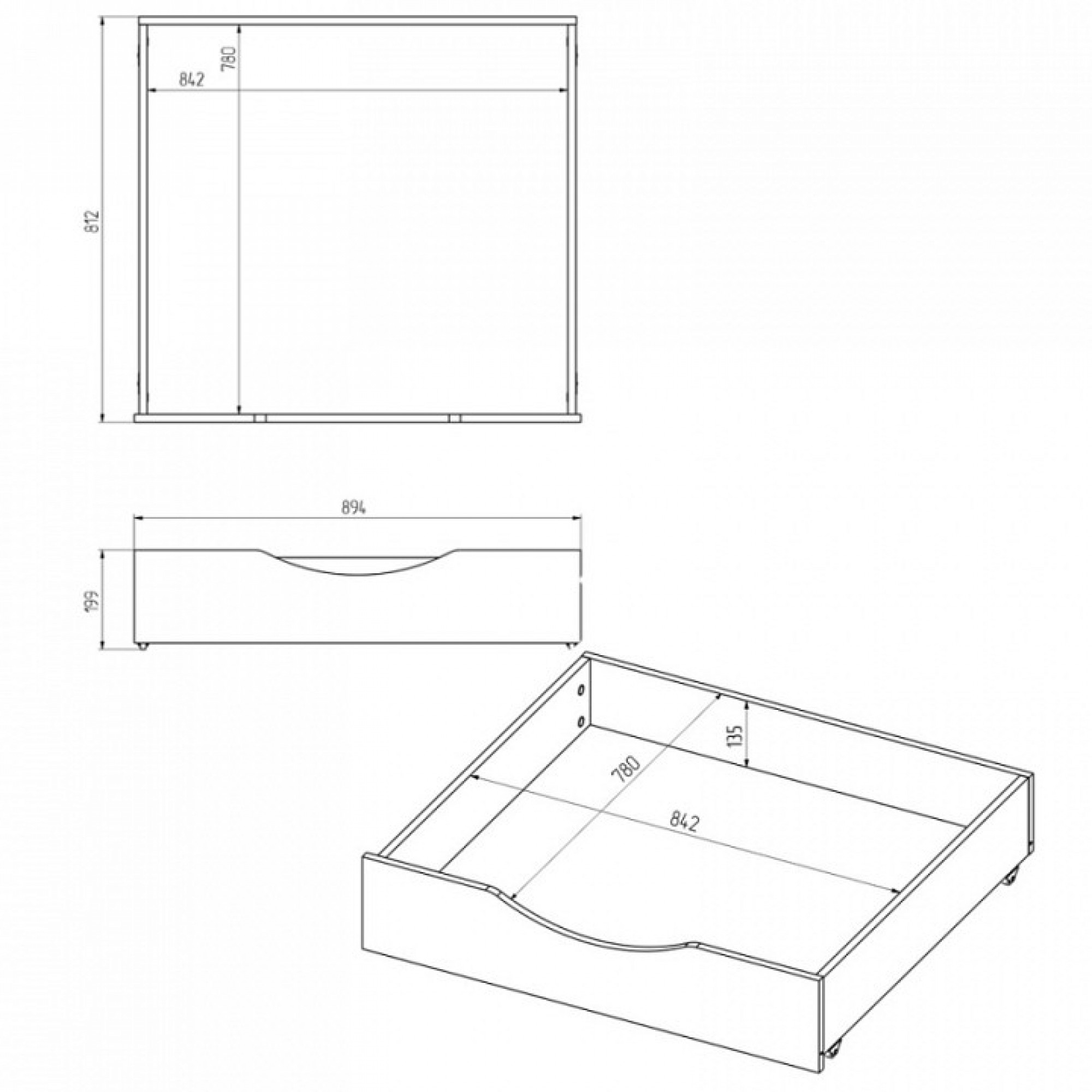 Ящик для кровати Belden    SVD_409221