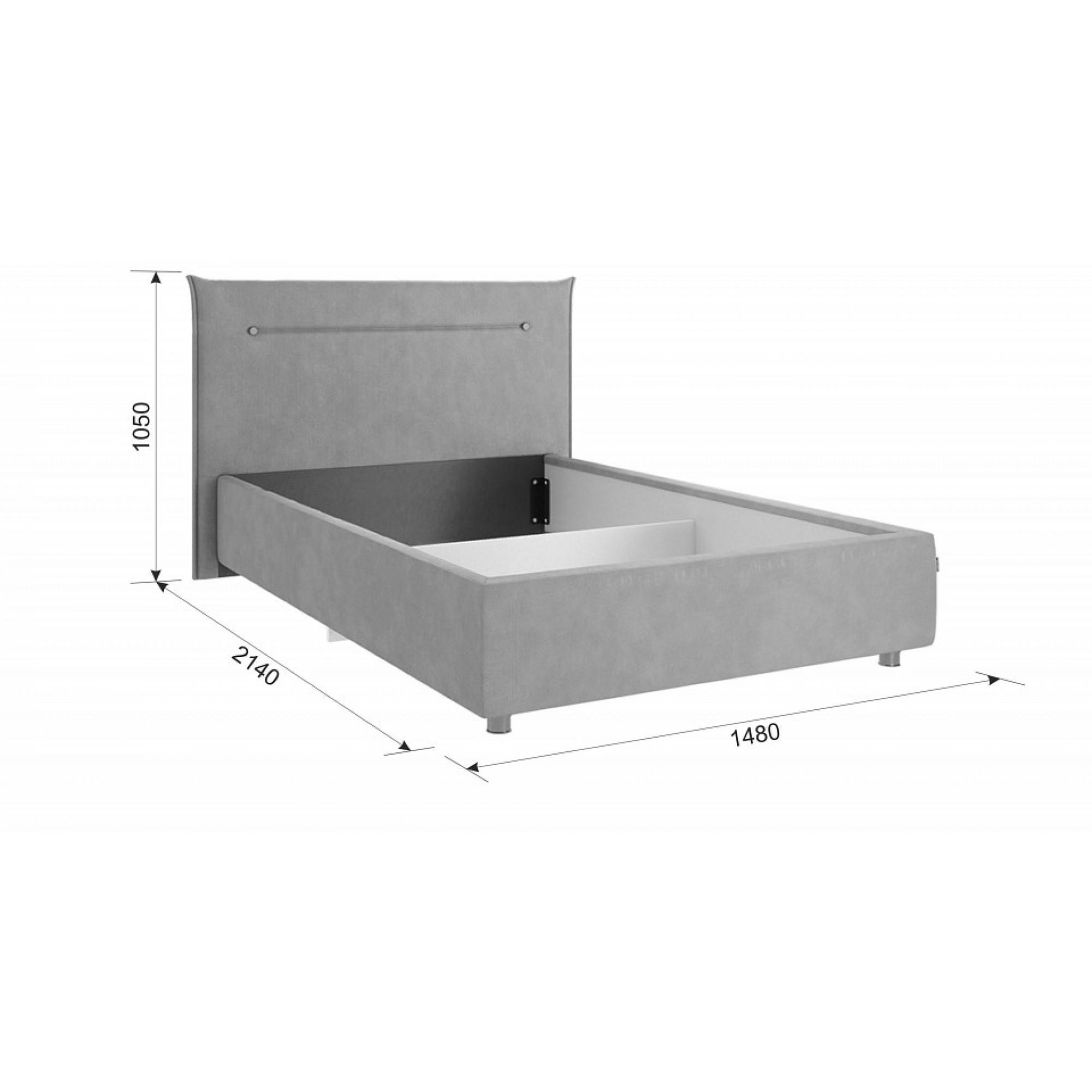 Кровать полутораспальная Альба    MBS_ZP-KM1-2-01-2081